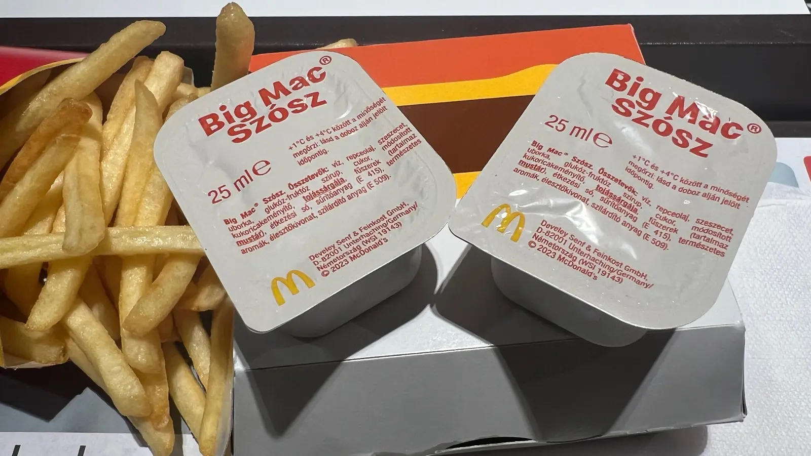 Big Mac márkajelzésű szósz bolti kiszerelésben