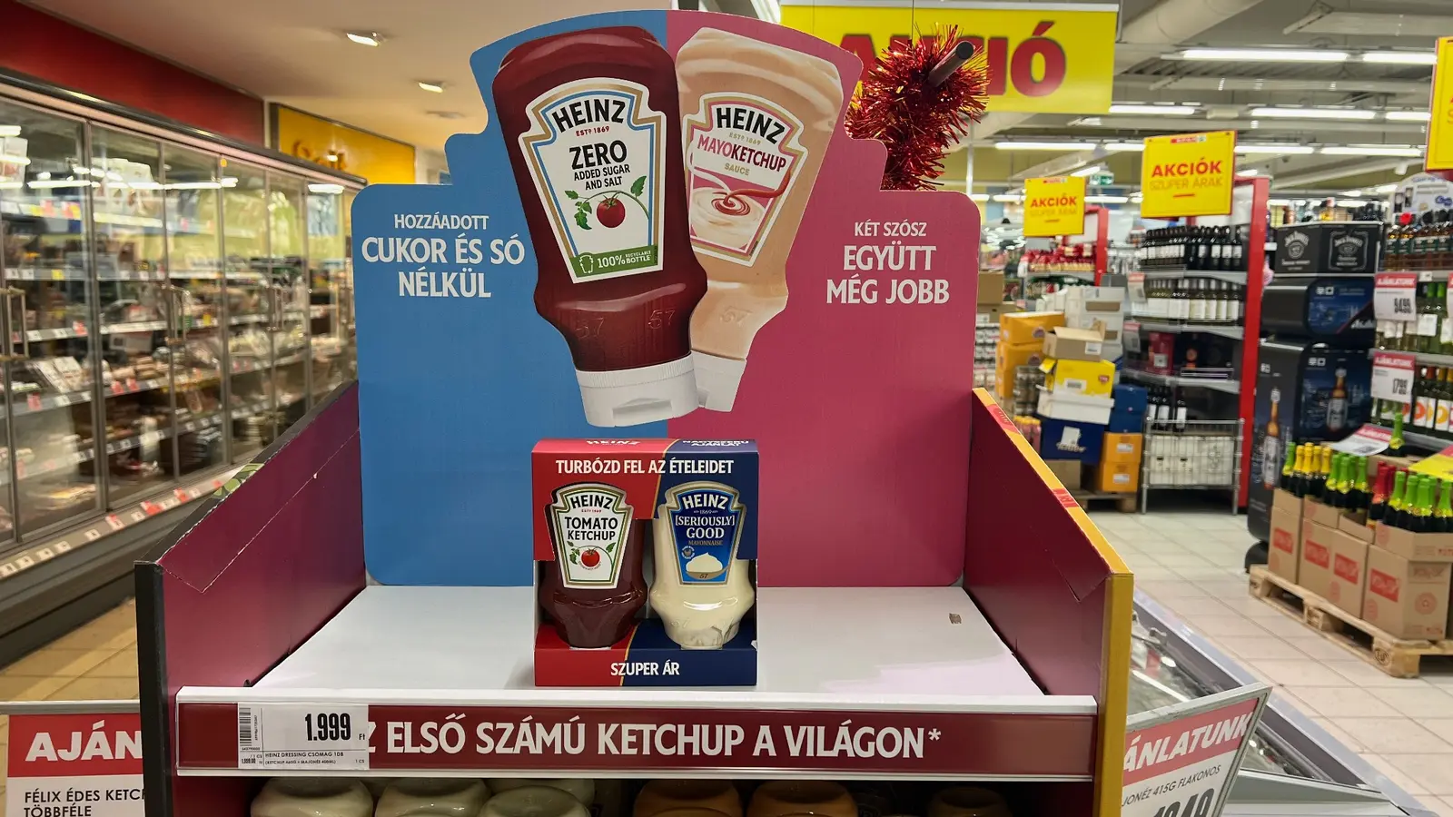 Heinz páros csomag bolti kihelyezésben