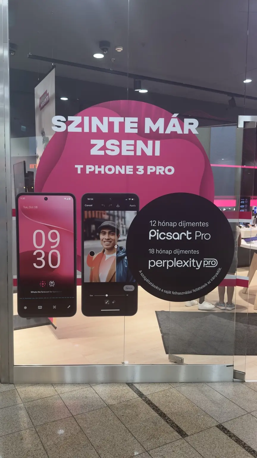 Telekom üzletajtó T Phone 3 Pro készülékkel és díjmentes Picsart Pro, valamint Perplexity Pro időszakokkal